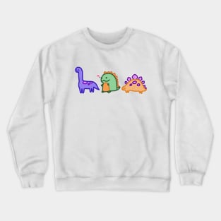 Kawaii Dinosaurs Chibi Cute Happy Dino Crewneck Sweatshirt